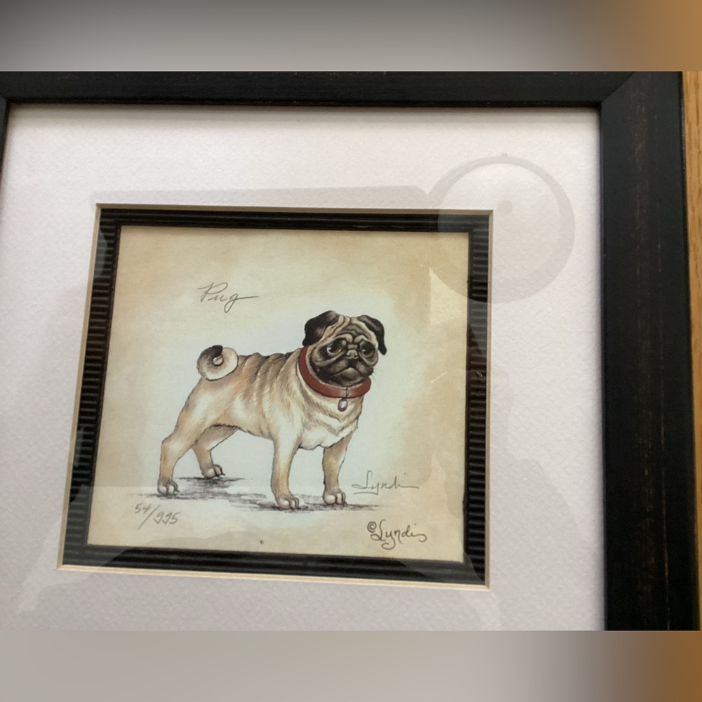 Original Lyndi Lunde pug print 54/995 - Picture 2 of 4